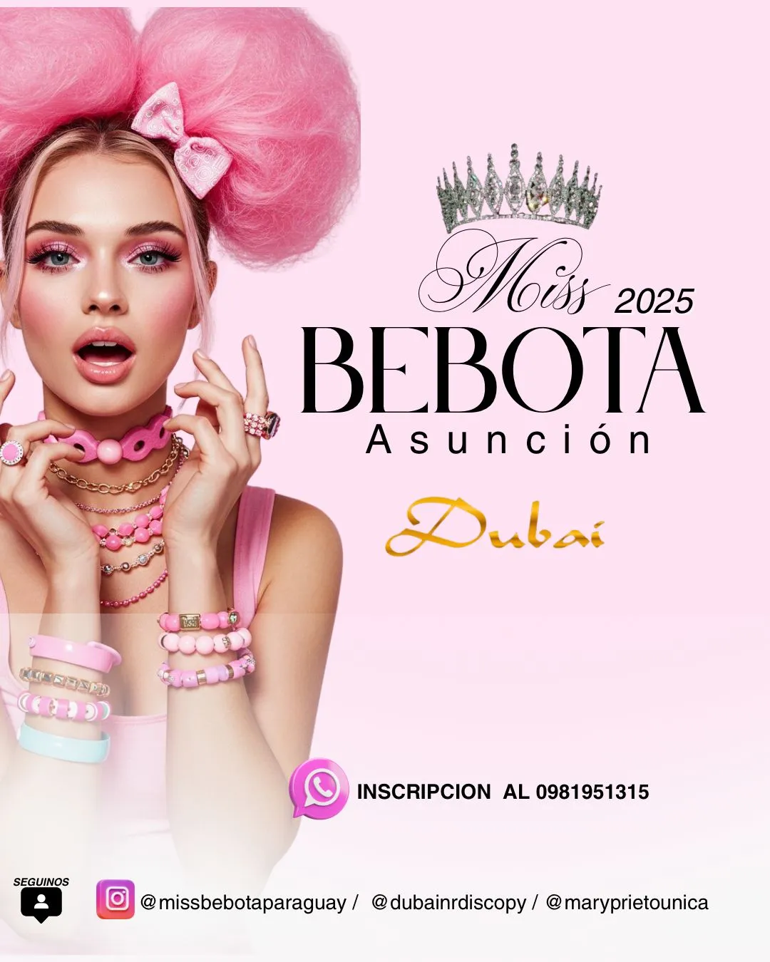 Formulario de inscripción a Miss Bebota Paraguay